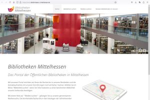 Die Startseite von Bibliotheken Mittelhessen